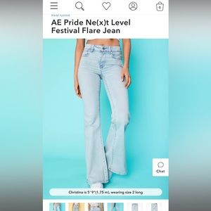 American eagle festival flare authentic light next level stretch. NWT